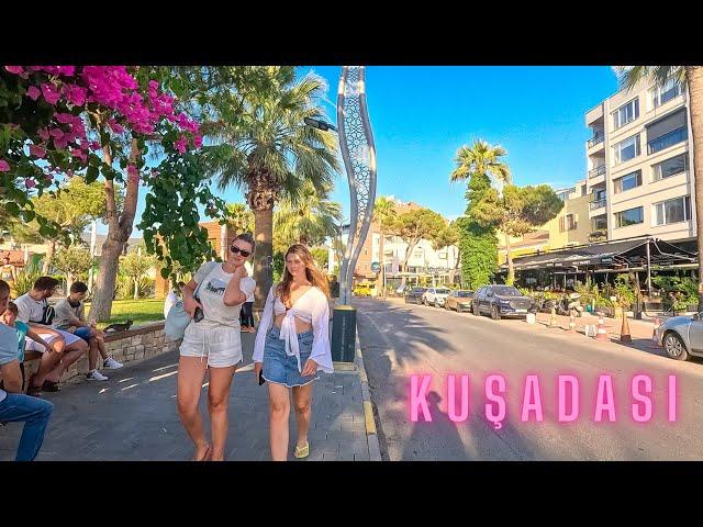 Kuşadası City Center Walking Tour Turkey - 4K HDR