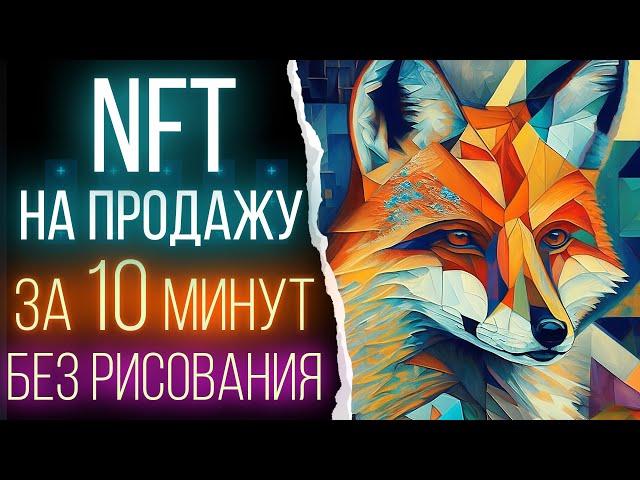 Как создать NFT с нуля без умения рисовать, и как разместить НФТ на продажу в OpenSea за 10 минут.