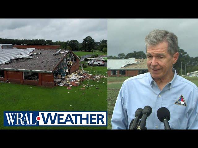 Roy Cooper speaks on Tropical Storm Debby Damage: 18 tornado warnings, 3 touchdowns