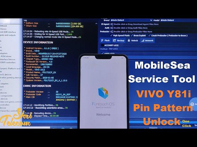 VIVO Y81i (1812) Pin Pattern Unlock (MobileSea Tool) Shri Telecom