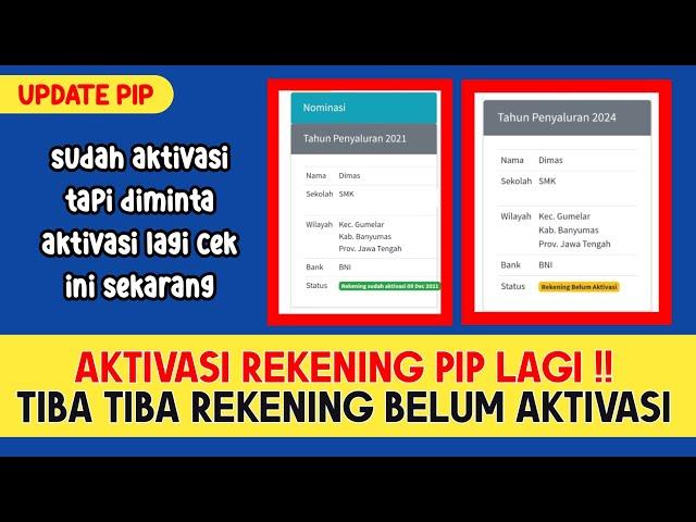 TIBA-TIBA DIMINTA AKTIVASI REKENING PIP PADAHAL SUDAH PUNYA REKENING || Segera Lakukan ini