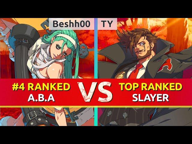 GGST ▰ Beshh00 (#4 Ranked A.B.A) vs TY (TOP Ranked Slayer). High Level Gameplay