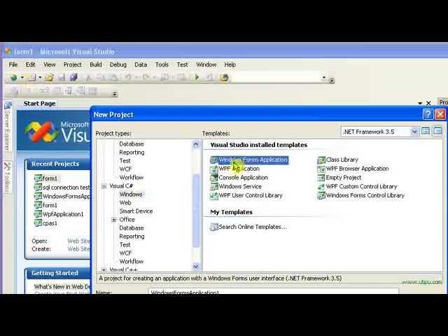 sql database connection from visual studio 2008 #1.FLV