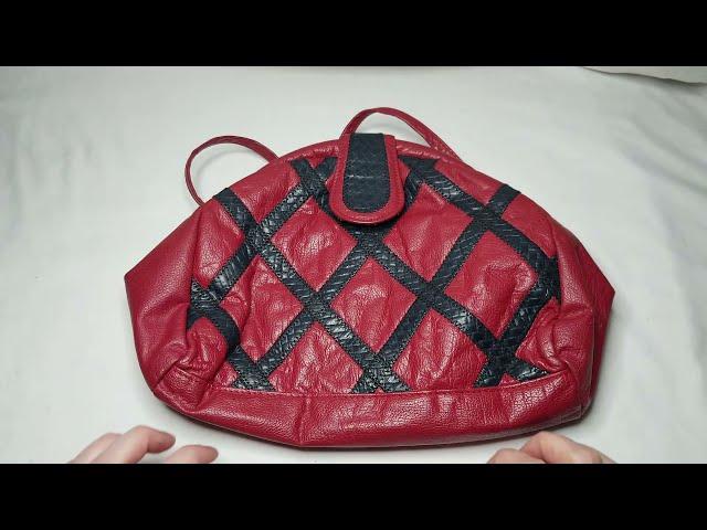 Leather Bag ASMR | 5th Ave Purse Inspection with Pointer - Inaudible Mumbling