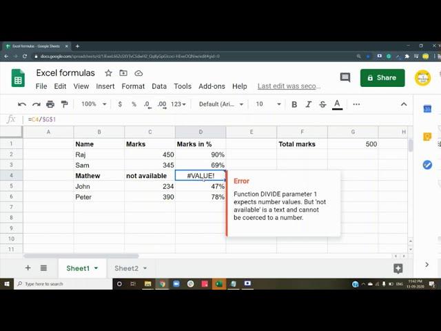 How to remove errors in excel formula & replace with blank value? Remove #VALUE errors