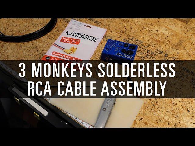 Assembly of 3 Monkeys Solderless RCA Audio Cable