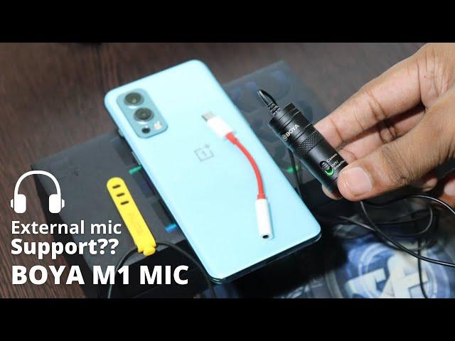 Oneplus Nord 2 5G External mic support | Boya BY-M1 | Realme Earbuds 2  | Type C to 3.5mm Connector