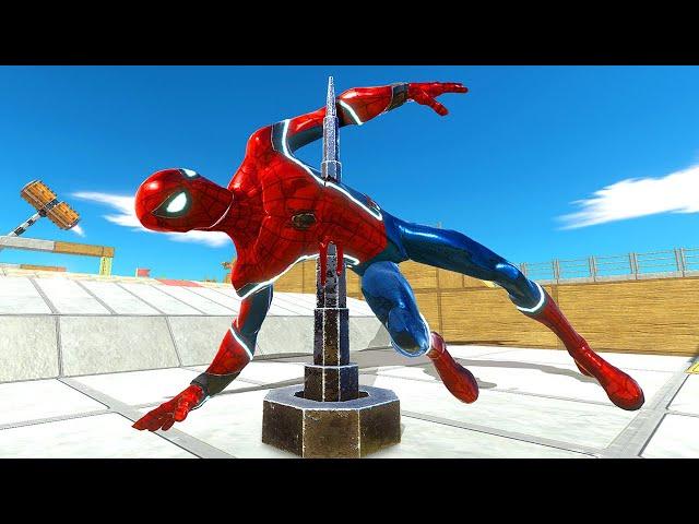 SPIDER-MAN vs Extreme Obstacle Course - Animal Revolt Battle Simulator