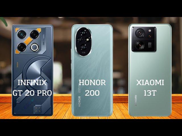 Infinix GT 20 Pro vs Honor 200 vs Xiaomi 13T