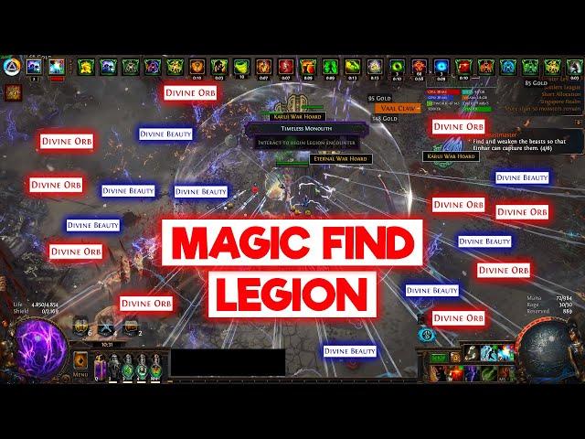 JUICED T16 LEGION WITH MAGIC FIND GEAR (243% RARITY) - POE 3.25 SETTLERS OF KALGUUR