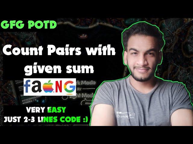 Count pairs with given sum | gfg potd | 27-12-24 | GFG Problem of the day