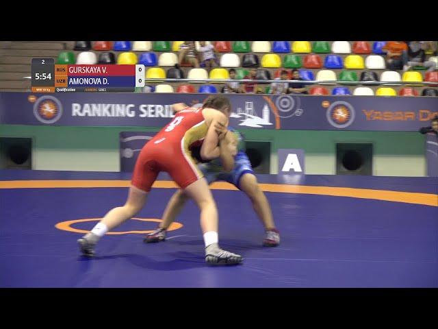 Qual. WW - 50 kg: V. GURSKAYA (RUS) v. D. AMONOVA (UZB)