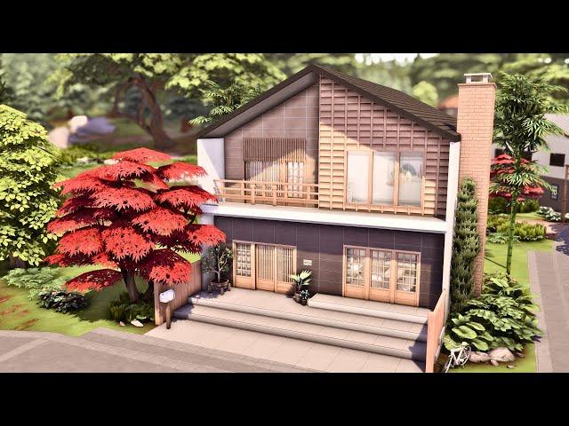 Mt. Komorebi Simple Modern Home  The Sims 4 Speed Build | No CC