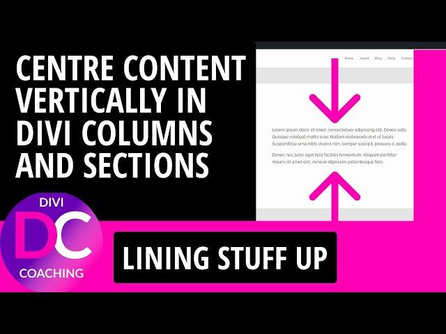 Vertically Center Content in Divi - in Columns and Sections and for Any Divi Module