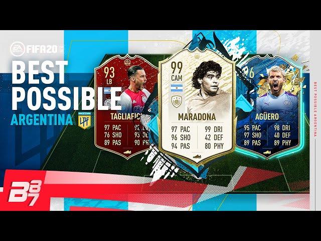 BEST POSSIBLE ARGENTINA TEAM! w/ 99 MARADONA AND 97 MESSI! | FIFA 20 ULTIMATE TEAM