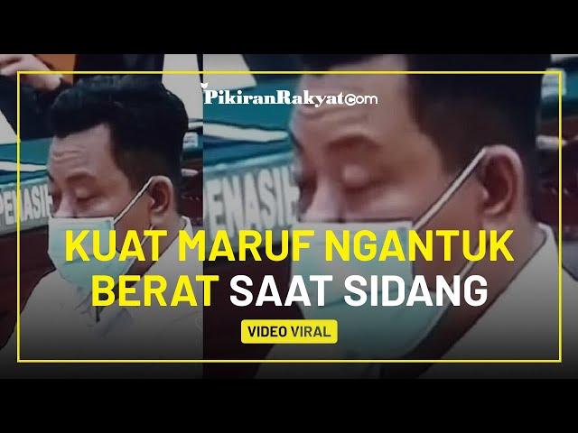 Beredar Video Kuat Maruf Mengantuk Berat di Sidang Kasus Brigadir J, Warganet: Serasa Gak Ada Beban