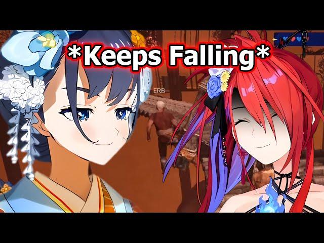 Elizabeth Keeps FALLING for No Reason While Training Arc with Kronii | HololiveEN