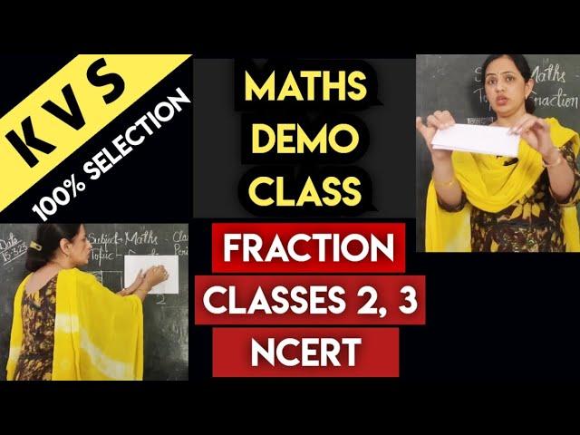 KVS Math Demo Class for classes 2 and 3|| How to introduce Fraction?