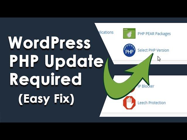 How to fix Php update required WordPress error -  Cpanel Godaddy