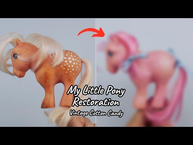 My Little Pony Vintage Toy Restoration: Cotton Candy De-Yellowing & Hair Re-tinting