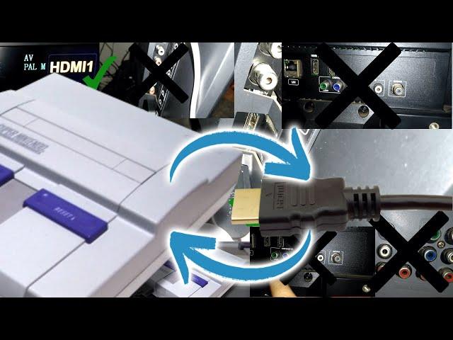 Como instalar Super Nintendo na TV Moderna (AV2HDMI) - Como Ligar Super Nintendo em HDMI