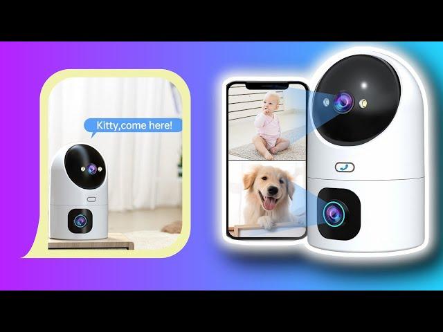 JOOAN 3K 5MP Dual Lens Security Camera | Wireless WiFi Indoor Camera with 360° PTZ