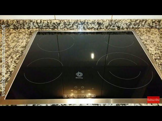 How to use a Balay (Bosch, Siemens) electric glass ceramic cooktop (stove) SCHOTT CERAN. 4K UHD