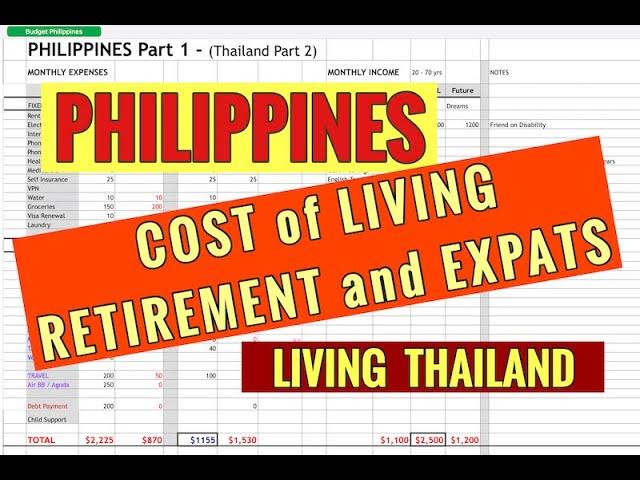 Cost of living in Asia, Thailand and Philippines