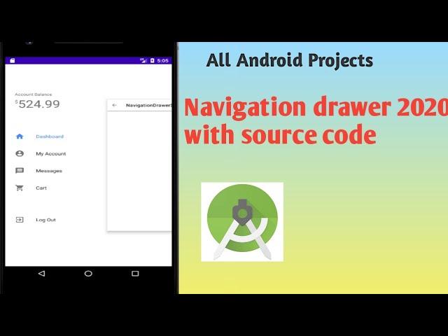 Modern Navigation Drawer 2020 || Android Studio || Source code