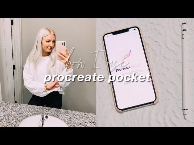 how I use Procreate Pocket! (easy digital illustrations on iPhone)