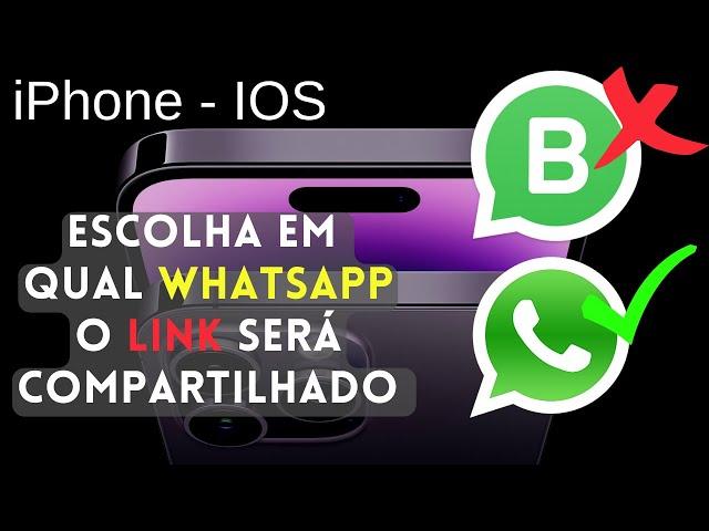 Como abrir LINK no WhatsApp NORMAL ou no BUSINESS IPhone IOS