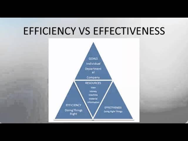 DIFFERENCE BETWEEN EFFICIENCY AND EFFECTIVENESS