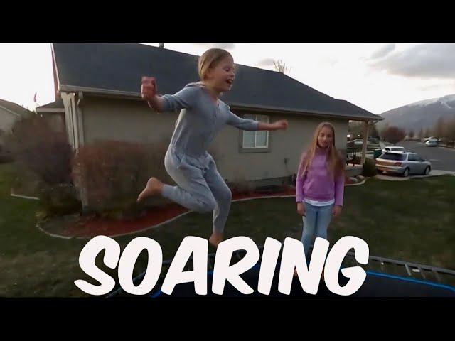 Eight Year Old Back At It After Tumbling Accident | Trampoline Tricks | Spring Break 2021