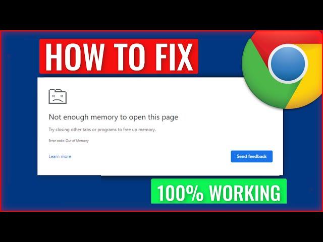 How to Fix Chrome 'Out of Memory' Error (FIXED)