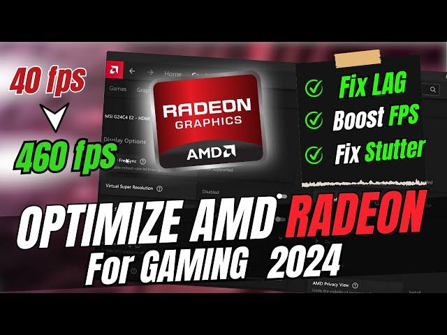 Best AMD Radeon Software SETTING for GAMING in 2024!!