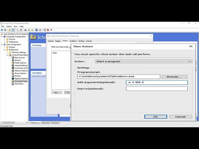 How To Automatically Shutdown All Computer After Working Hours Using Group Policy Windows Server