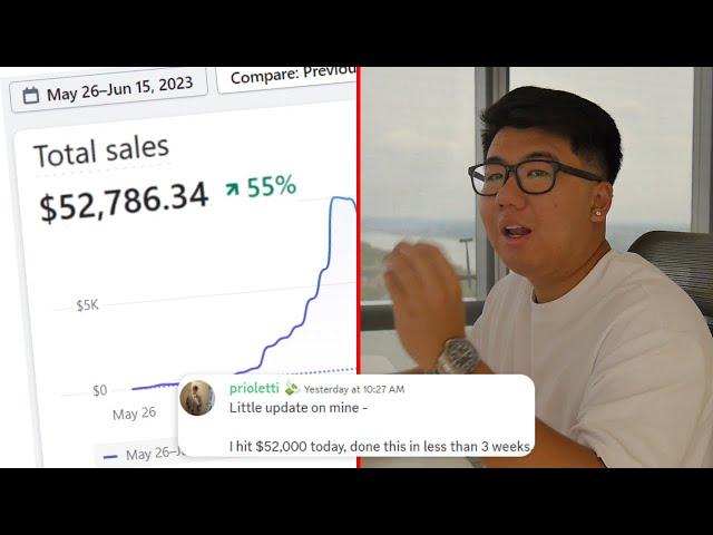 How to make $0-$52k in 3 weeks with Shopify Dropshipping | EASY Beginner Guide