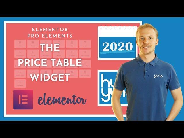 How to use the Price Table widget in Elementor 2020