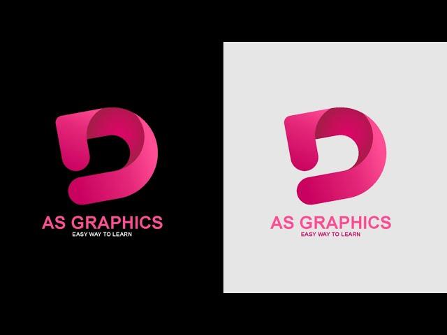 CorelDraw Tutorial |  D Company Logo Design | As Graphics tutorial