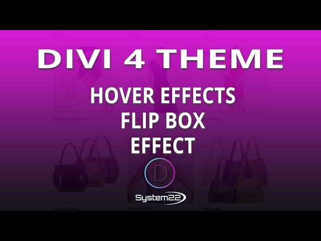 Divi Theme Hover Effects Flip Box Effect 