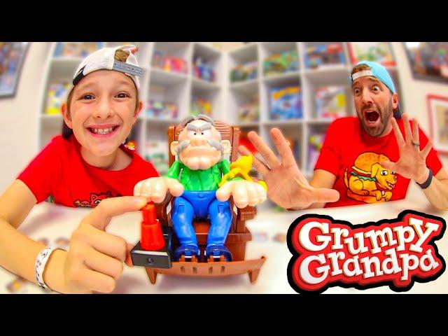 Father & Son PLAY GRUMPY GRANDPA! (Don't Make Grampy MAD!)