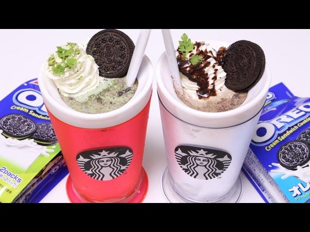 How to make STARBUCKS Frozen Drink Maker OREO Matcha/Caramel Drink