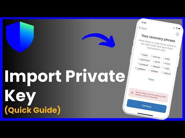 How To Import Your Private Key With Trust Wallet !