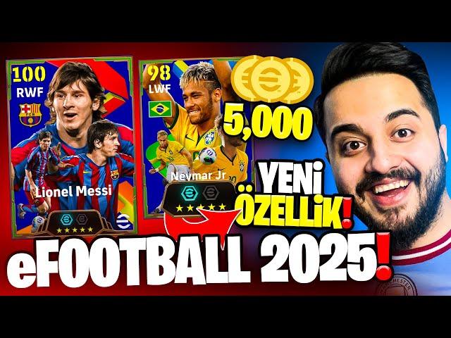 SONUNDA eFootball 2025 ÇIKTI! YENİ KART SİSTEMİ! 105 MESSİ ve NEYMAR ALDIK! 3 YENİ İKON ÇIKTI!