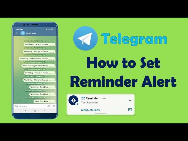 Telegram |  How to Set Reminder Alert