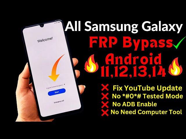 All Samsung FRP Bypass 2024|Samsung Google Lock Remove Android 11/12/13/14 New Method No *#0*#