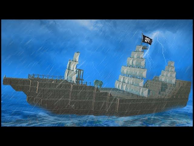 BUILDING A MASSIVE PIRATE SHIP! (Raft Gameplay)