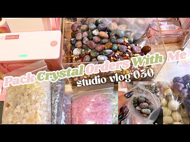 Studio Vlog 030 | Restocking the Cold Brew Confetti | Pack Crystal Orders with me! #coldbrewbarbie