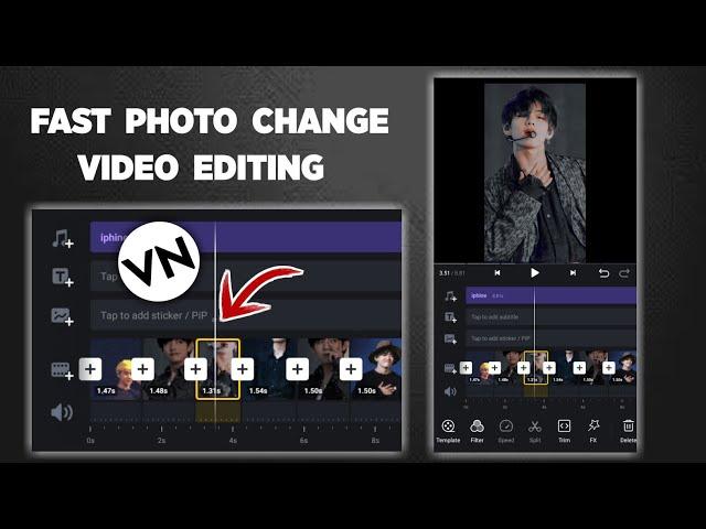 How To Make Fast Photo Change Video In Vn App | Speed Photo Video Editing In Vn Video Editor