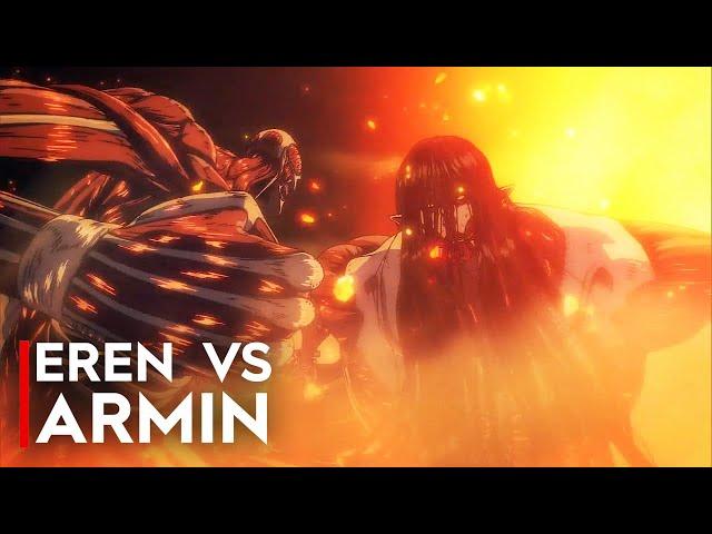 EREN VS ARMIN - COLOSSAL TITAN FIGHT | Attack on Titan Final Season 4K